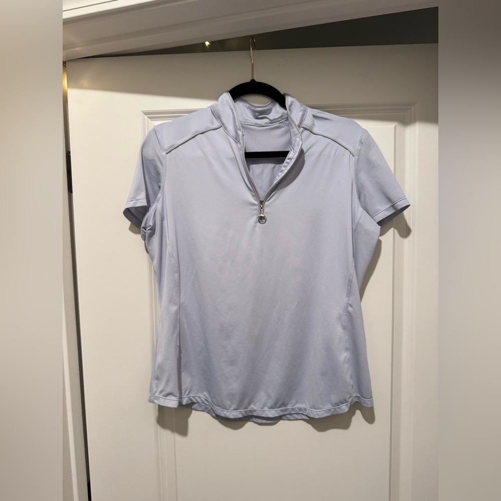 Chestnut Bay brand light purple horseback riding polo